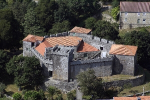 Vista aérea del castillo de Vimianzo